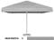 Parasol ogrodowy BALI 3 x 3m + podstawa 100%PL