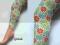 KWIATKI  legginsy 98-104 getry MODNE nowość