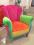 Fotel Lirka Multikolor Patchwork Stylowy Wygodny