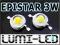 LED 3W EPISTAR 220lm 700mA BIAŁA B. ZIMNA 10.000K