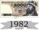 2000 zł złotych - 1982 z paczki UNC seria CA