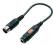 Adapter DIN 5-pin plac wtyczka / gniazdo 6,3 mm