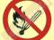 ZNAKI BHP PPOŻ Zakaz używania otwartego ognia (TD)
