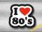 I LOVE 80's - CULT STICKER - NAKLEJKA 10cm +GRATIS