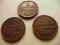 3 monety 1/2 kopiejki serebrom 1840, 1841 1842