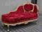 PAŁACOWY STYLOWY SZEZLONG,SOFA BORDO I ZŁOTO.WA-WA