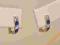 Złote kolczyki dla dzieci pr.333 NIEBIESKIE