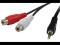 AG1 NOWY KABEL MINIJACK - 2XRCA (CHINCH) M/F 0.25M