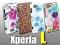 Sony Xperia L _ORYGINALNE etui FLOWERS + Folia