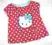 *H&amp;M* _HELLO KITTY _ BLUZKA _GROSZKI_ 62 WYPRZ