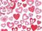 Serca - piankowe naklejki
