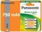 `4 akumulatorki Panasonic AAA 750 mAh Ready to Use