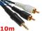 KABEL JACK 3,5mm - 2x RCA CINCH GOLD HQ dł. - 10m