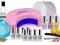 ZESTAW MANICURE 10x LAKIER HYBRYDOWY USA LAMPA LED