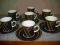 czarny serwis do kawy bavaria decor kpl 7szt