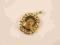 ZŁOTY antyczny wisiorek rękodzieło OPAL DYMNY