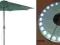 PARASOL OGRODOWY Z KORBKĄ 270cm + OŚWIETLENIE LED