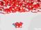 Guzik, guziki czerwone motyle, motylki 10 szt.