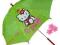 parasol parasolka Hello Kitty zielona kropeczki