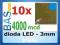 Dioda LED 3mm _ niebieska _ 4000mcd _ 10 szt