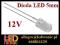 Dioda LED 12V !!! 5mm prawdziwe 12V bez rezystora!