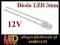 Dioda LED 12V !!! 3mm prawdziwe 12V bez rezystora!