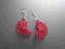 Kolczyki sutasz czerwone ażurowe leciutkie