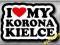 I LOVE MY KORONA KIELCE - NAKLEJKA 10cm + GRATISY