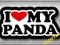 I LOVE MY PANDA - NAKLEJKA NA FIAT 10cm + GRATISY