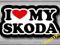 I LOVE MY SKODA - NAKLEJKA 10cm + GRATISY