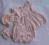 różowa balowa święta chrzest haft 6-9m komplet