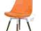Tenzo Krzesło Gina Pomarańczowe, Drewniane Białe