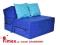 FOTEL ROZKŁADANY kanapa SOFA PUFA MATERAC15cm