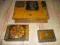 PUDEŁKA, SZKATUŁKI DREWNIANE 3 SZTUKI z PRL-u !!!
