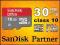 16GB 30MB/s SanDisk ULTRA MICRO SDHC CLASS10 +ADAP