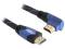 KABEL HDMI-HDMI PREMIUM KĄTOWY LEWY BLUE SZNUR 2M