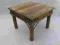 Drewniany Oryginalny stolik z dodatkami kutego met