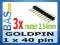 Listwa GOLDPIN 1x40 pin _ raster 2,54mm _ 3szt