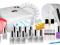 ZESTAW MANICURE HYBRYDOWY 11x LAKIER UV LED LAMPA