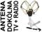 ANTENA DOKÓLNA KORONA TV RADIO WZMAC 12V 24V [G375