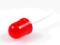 [ELStore] Dioda LED 10mm czerwona mat - 5 sztuk