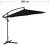 Parasol ogrodowy na wysięgniku 300 cm czarny
