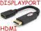 Adapter przejściówka Display DisplayPort M- HDMI F