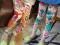 Bawełniane legginsy w kolorowe kwiaty 92-98 SALE!