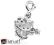 CHARMS SREBRNY HELLO KITTY SREBRO 925 SWAROVSKI