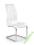 KRZESŁO K147 BIAŁY STAL CHROMOWANA EKOSKÓRA//