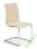 KRZESŁO K149 BEŻ STAL CHROMOWANA EKOSKÓRA//