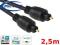 KABEL OPTYCZNY T-T - czarny - 2,5m BLACK EDITION