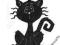 czarny kot HALLOWEEN 11,5cm x 9,5cm
