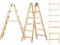 Drabina rozstawna drewniana 2x11 szczeblowa
